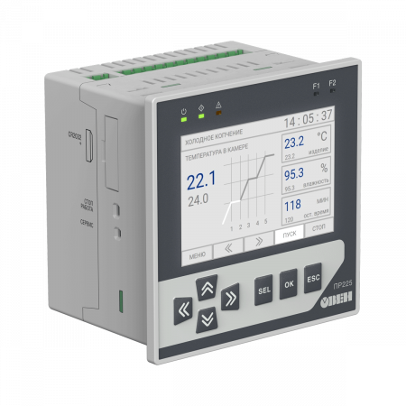 ПР225 программируемое реле в щитовом исполнении с графическим дисплеем и Ethernet