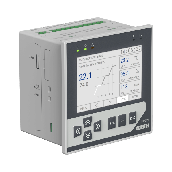 ПР225 программируемое реле в щитовом исполнении с графическим дисплеем и Ethernet