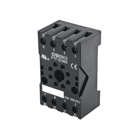 Монтажные колодки KIPPRIBOR PYF-029BE и PYF-039BE (для 2- и 3-контактных промежуточных реле серии RS)