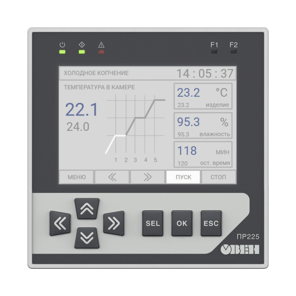 ПР225 программируемое реле в щитовом исполнении с графическим дисплеем и Ethernet